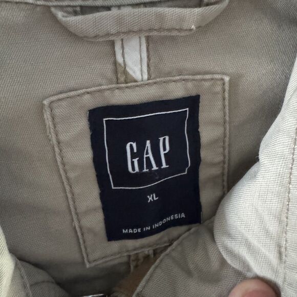 Gap Utility Cargo Jacket Women Sz XL Khaki Capsule Lightweight Adjustable Waist - Picture 3 of 10